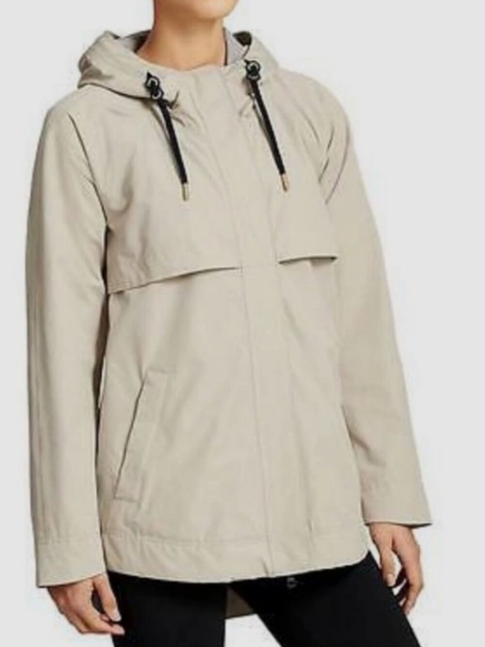 ATHLETA Any Day Anorak LARGE Hooded Jacket Lined and Vented